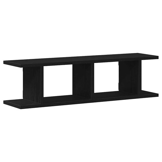Wandplanken Spaanplaat Kleurig Zwart Eiken 75 x 18 x 20 cm