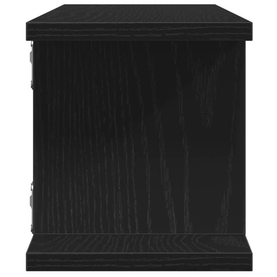 Wandplanken Spaanplaat Kleurig Zwart Eiken 75 x 18 x 20 cm