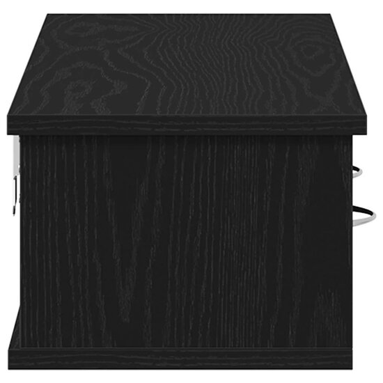 Wandkast 88X26X18,5 Cm Spaanplaat Kleurig Zwart eiken