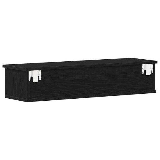 Wandkast 88X26X18,5 Cm Spaanplaat Kleurig Zwart eiken