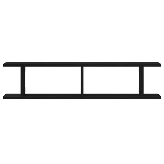 Wandplanken Spaanplaat Kleurig Zwart Eiken 90 x 18 x 20 cm