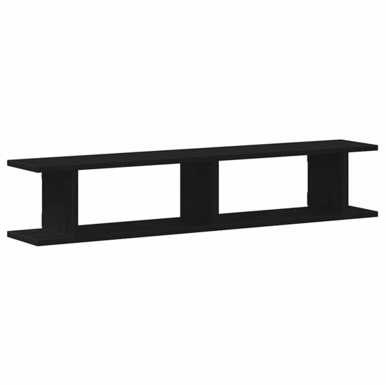 Wandplanken Spaanplaat Kleurig Zwart Eiken 105 x 18 x 20 cm