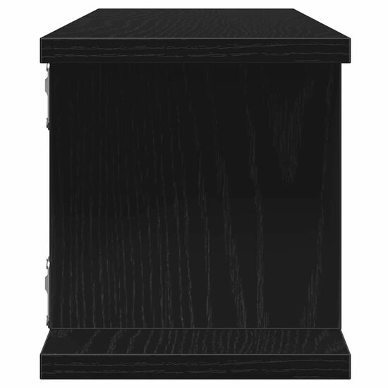 Wandplanken Spaanplaat Kleurig Zwart Eiken 105 x 18 x 20 cm