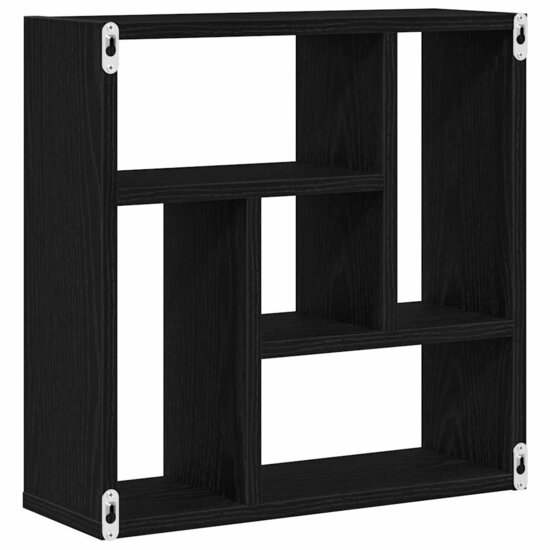 Wandplank 45X16X45 Cm Spaanplaat Kleurig Zwart eiken