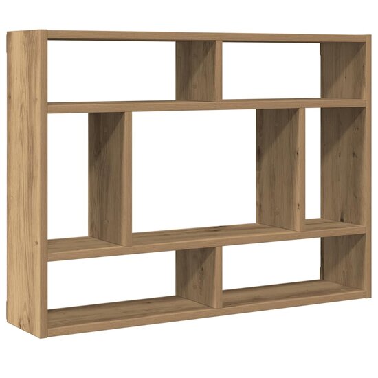 Wandschap 75X16X55 Cm Bewerkt Hout Artisanaal Eikenkleur artisanaal eikenkleurig