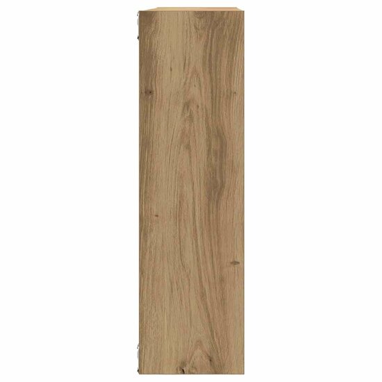 Wandschap 75X16X55 Cm Bewerkt Hout Artisanaal Eikenkleur artisanaal eikenkleurig