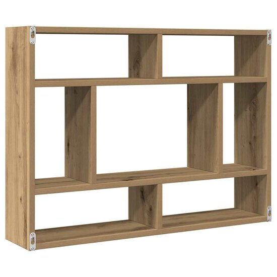 Wandschap 75X16X55 Cm Bewerkt Hout Artisanaal Eikenkleur artisanaal eikenkleurig