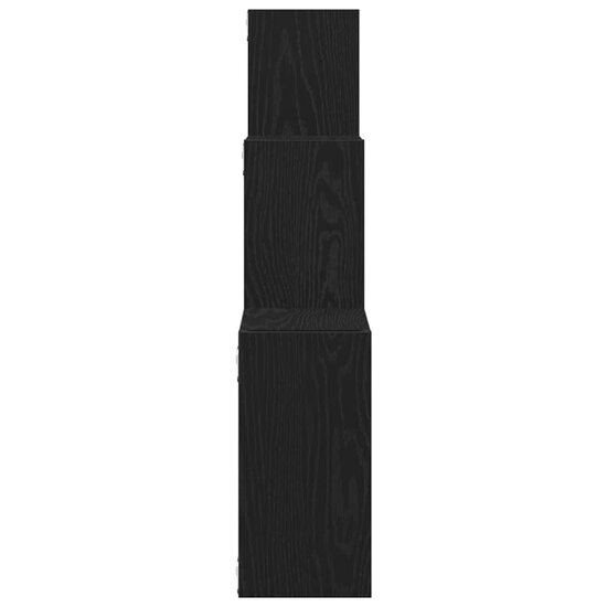 Wandplanken Kubus 68X15X68Cm Bewerkt Hout Kleur Zwart eiken