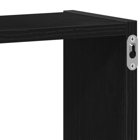 Wandplanken Kubus 68X15X68Cm Bewerkt Hout Kleur Zwart eiken