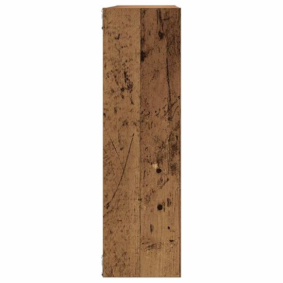 Wandschap 75x16x55 cm bewerkt hout oud houtkleurig