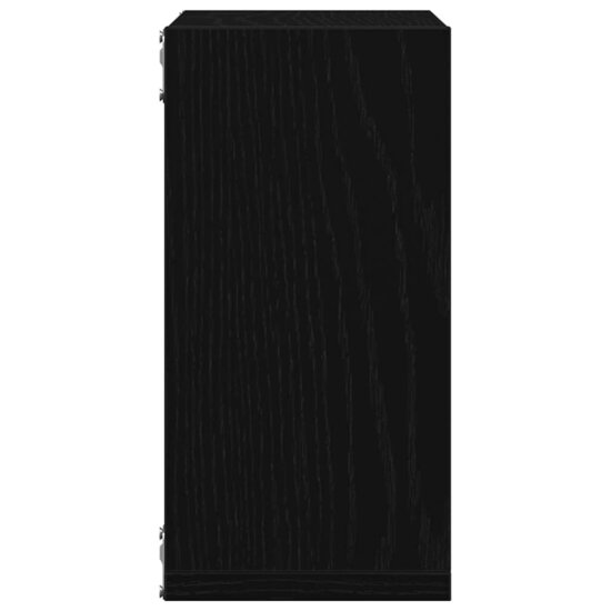 Wandschappen Kubus Bewerkt Hout Zwart Eiken 4 30 x 15 x 30 cm