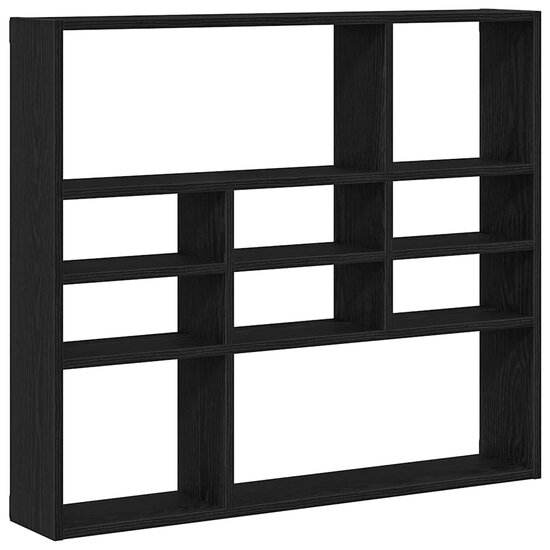 Wandschap 90X16X78 Cm Bewerkt Hout Kleur Zwart eiken