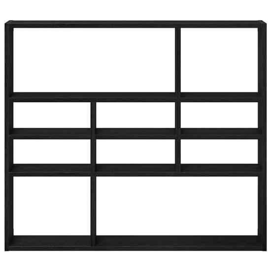 Wandschap 90X16X78 Cm Bewerkt Hout Kleur Zwart eiken