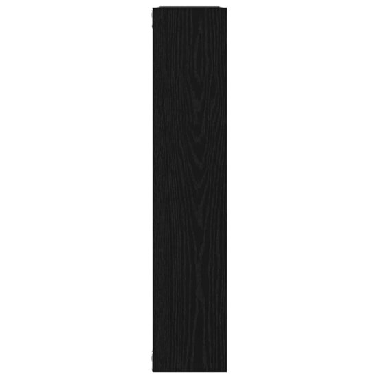 Wandschap 90X16X78 Cm Bewerkt Hout Kleur Zwart eiken