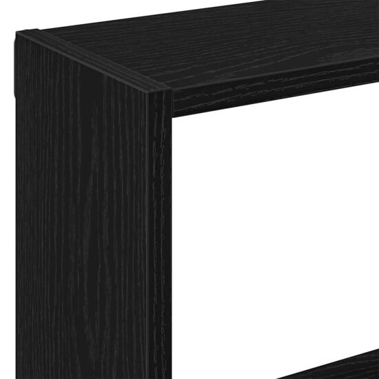 Wandschap 90X16X78 Cm Bewerkt Hout Kleur Zwart eiken