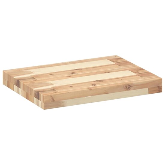 Wandschappen Zwevend Onbehandeld Acaciahout Naturel 2 40 x 30 x 4 cm 1