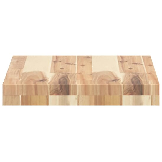 Wandschappen Zwevend Onbehandeld Acaciahout Naturel 2 40 x 30 x 4 cm 1