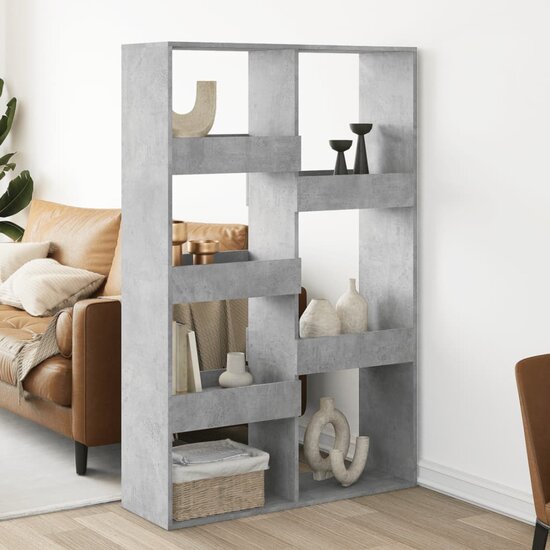 Kamerscherm 100X33X155,5 Cm Bewerkt Hout 155.5 cm Betongrijs