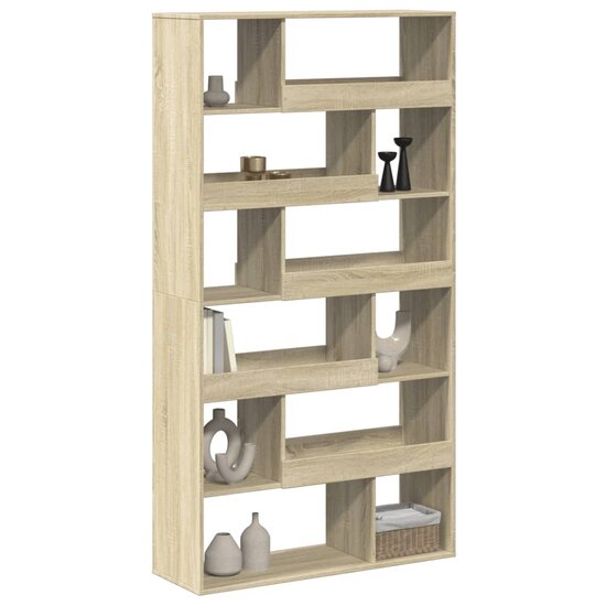 Kamerscherm 100X33X187,5 Cm Bewerkt Hout Kleurig 187.5 cm Sonoma eiken