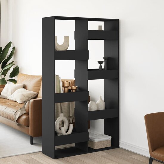 Kamerscherm 100X33X Bewerkt Hout 175 cm Zwart