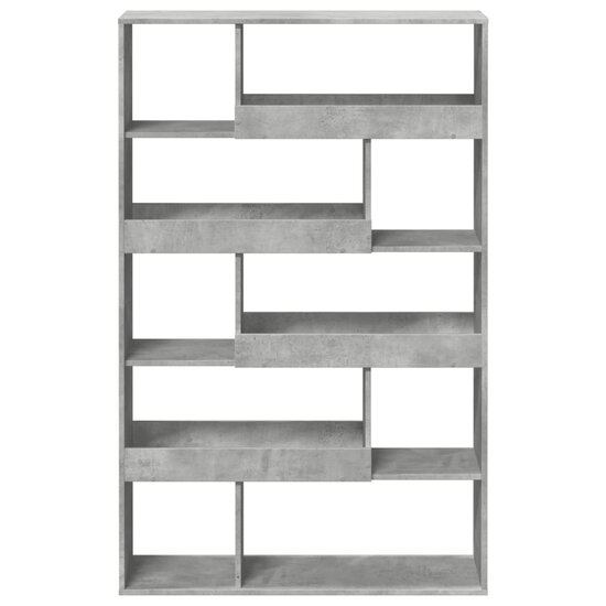 Boekenkast 100X33X156,5 Cm Bewerkt Hout 156.5 cm Betongrijs