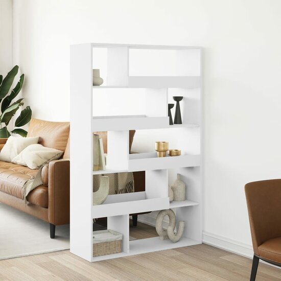 Kamerscherm 100X33X156,5 Cm Bewerkt Hout 156.5 cm Wit
