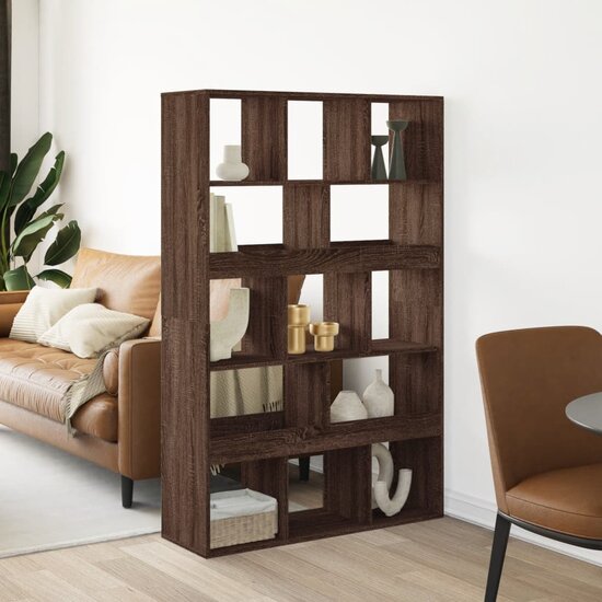 Kamerscherm 100X33X156,5 Cm Bewerkt Hout Ig 156.5 cm bruin eikenkleur