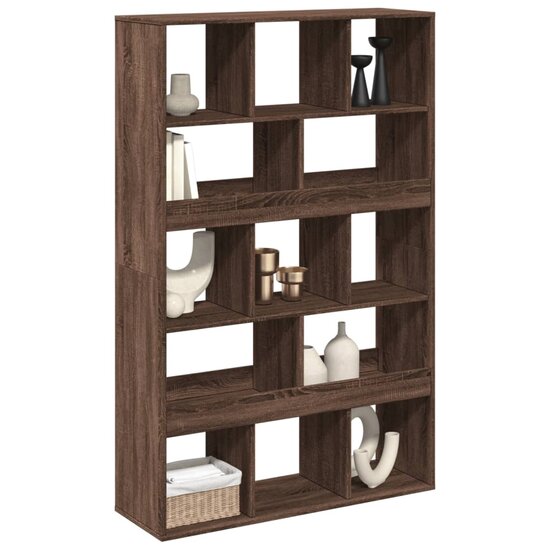 Kamerscherm 100X33X156,5 Cm Bewerkt Hout Ig 156.5 cm bruin eikenkleur