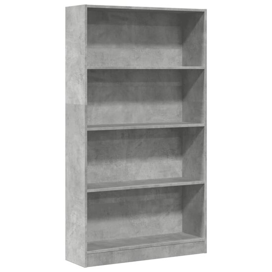 Boekenkast 80X24X Bewerkt Hout Betongrijs 80 cm 143 cm