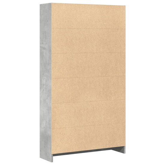Boekenkast 80X24X Bewerkt Hout Betongrijs 80 cm 143 cm
