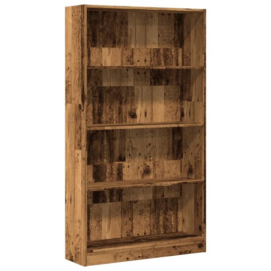 Boekenkast 80X24X Bewerkt Hout Kleurig Oud Hout 80 cm 143 cm
