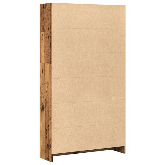 Boekenkast 80X24X Bewerkt Hout Kleurig Oud Hout 80 cm 143 cm