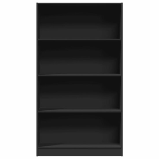 Boekenkast 80X24X Bewerkt Hout Zwart 80 cm 143 cm