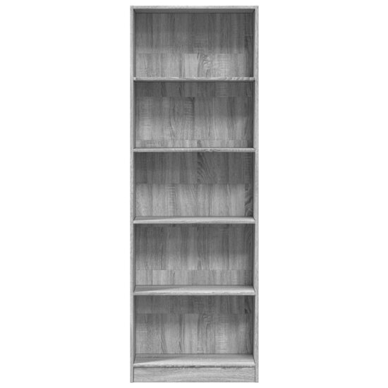 Boekenkast 60X24X Bewerkt Hout Eikenkleurig Grijs Sonoma 60 cm 176 cm