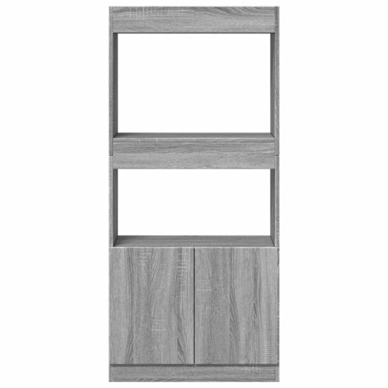 Hoge Kast 63X33X Bewerkt Hout Eikenkleurig Grijs Sonoma 63 cm 140 cm