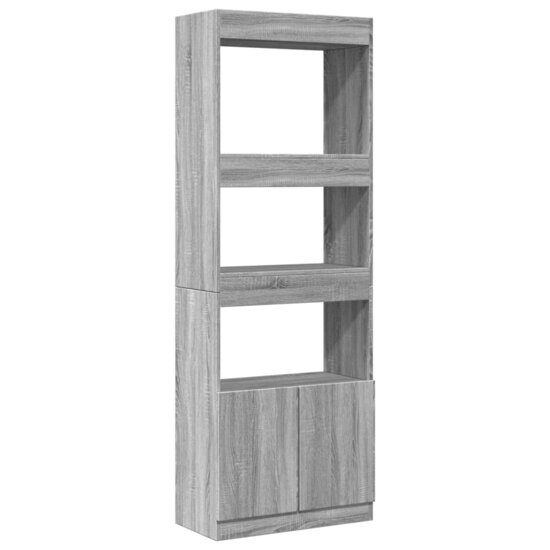 Hoge Kast 63X33X Bewerkt Hout Eikenkleurig Grijs Sonoma 63 cm 180 cm