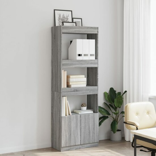 Hoge Kast 63X33X Bewerkt Hout Eikenkleurig Grijs Sonoma 63 cm 180 cm