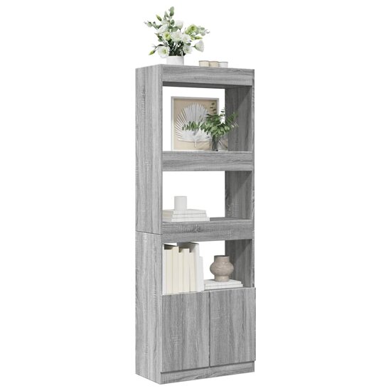 Hoge Kast 63X33X Bewerkt Hout Eikenkleurig Grijs Sonoma 63 cm 180 cm