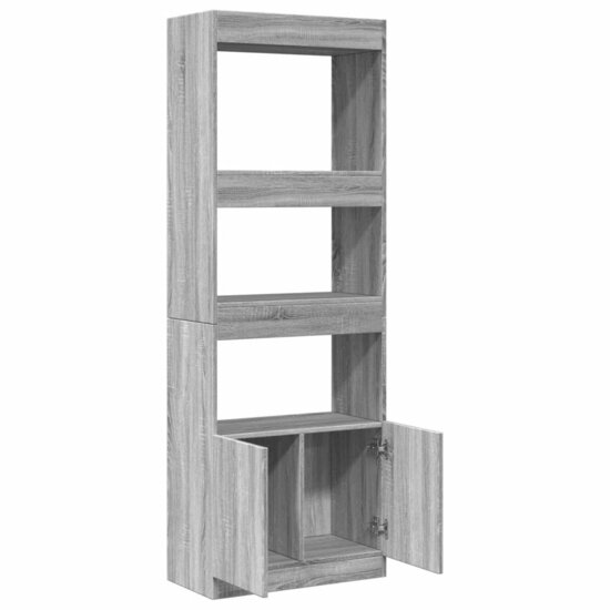 Hoge Kast 63X33X Bewerkt Hout Eikenkleurig Grijs Sonoma 63 cm 180 cm