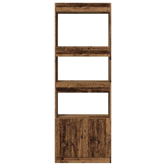 Hoge Kast 63X33X Bewerkt Hout Kleurig Oud Hout 63 cm 180 cm