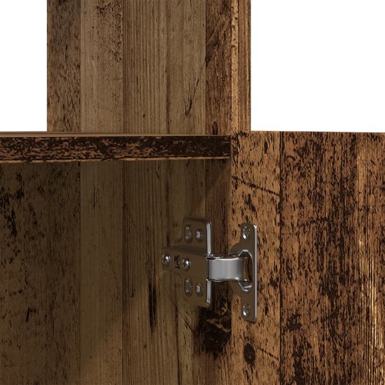 Hoge Kast 63X33X Bewerkt Hout Kleurig Oud Hout 63 cm 180 cm