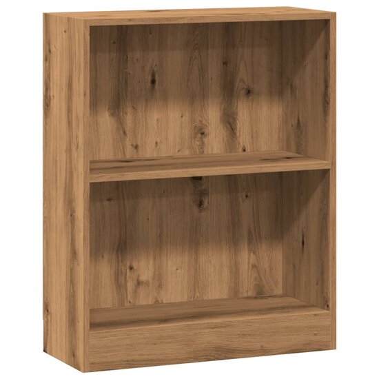 Boekenkast 60X24X Bewerkt Hout Artisanaal Kleurig Eiken 60 cm 76 cm