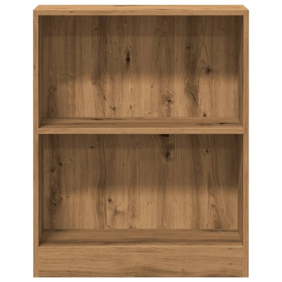 Boekenkast 60X24X Bewerkt Hout Artisanaal Kleurig Eiken 60 cm 76 cm
