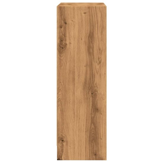 Boekenkast 60X24X Bewerkt Hout Artisanaal Kleurig Eiken 60 cm 76 cm