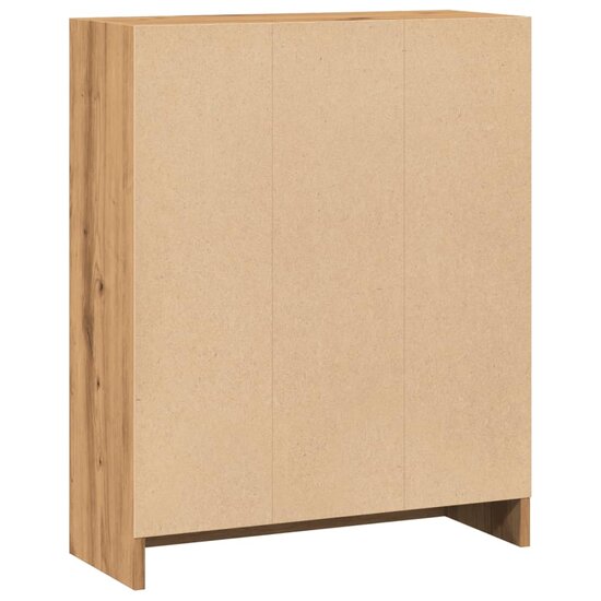 Boekenkast 60X24X Bewerkt Hout Artisanaal Kleurig Eiken 60 cm 76 cm