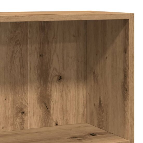 Boekenkast 60X24X Bewerkt Hout Artisanaal Kleurig Eiken 60 cm 76 cm