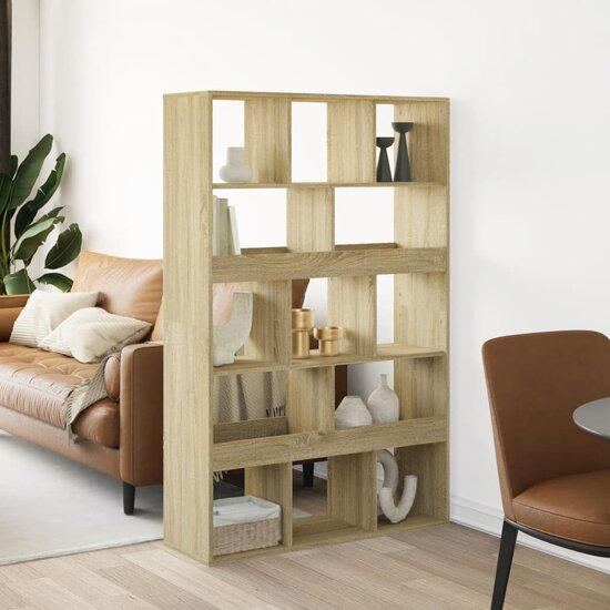 Kamerscherm 100X33X156,5 Cm Bewerkt Hout Kleurig 156.5 cm Sonoma eiken