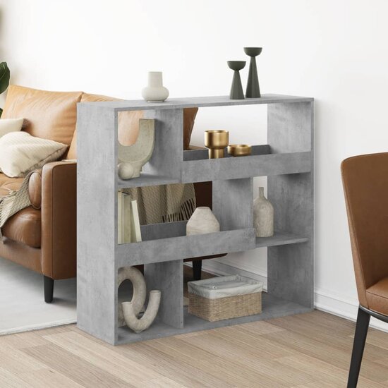 Kamerscherm 100X33X94,5 Cm Bewerkt Hout 94.5 cm Betongrijs