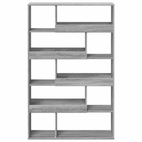 Boekenkast 100X33X156,5 Cm Bewerkt Hout Eikenkleur 156.5 cm Grijs sonoma