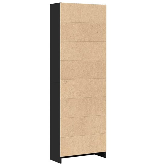Boekenkast 60X24X Bewerkt Hout Zwart 60 cm 176 cm
